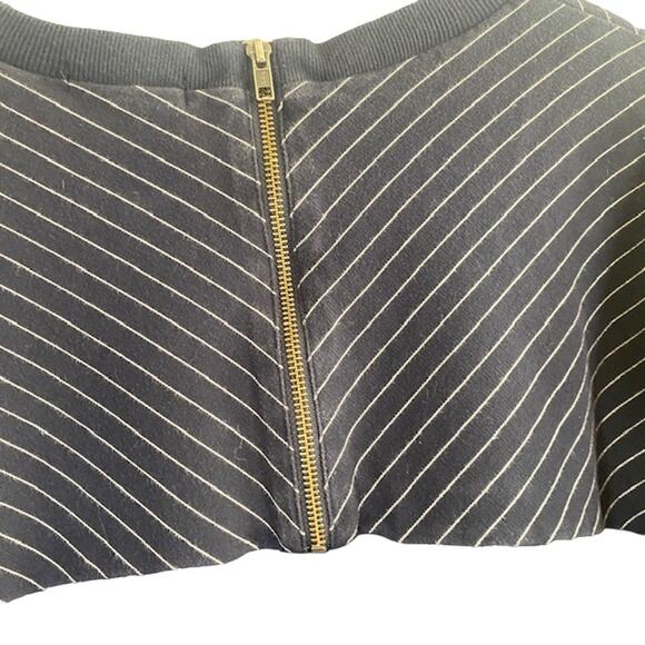 J. Crew Navy Blue Striped Cozy Cotton Blend Pullover Sweatshirt Women Sz L - Picture 10 of 10